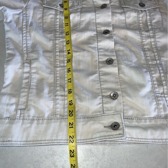 LOIS JEANS | White Stretchy Denim Jacket women’s size XS - Picture 6 of 6
